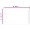 vidaXL Baderomsspeil med LED 50x30 cm