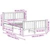 vidaXL Sengestamme Brunt og svart 120 x 190 cm Heltre furu