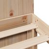 vidaXL Seng med bokhylle uten madrass 200x200 cm heltre furu