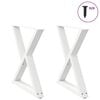 vidaXL Spisebordben 2 stk hvite 80x(72-73,3) cm st&aring;l