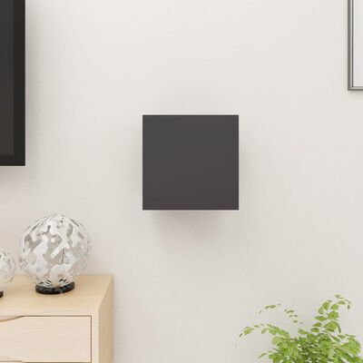 vidaXL Vegghengt TV-benk grå 30,5x30x30 cm