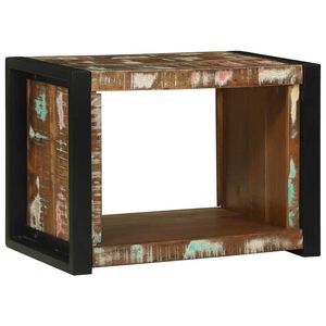 vidaXL Veggcube med lagring Brun 55 x 35 x 40 cm Massiv Reclaim Tre