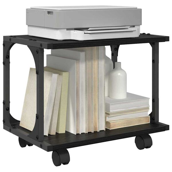 vidaXL Skiverstativ Svart Eik 41 x 28 x 33.5 cm Konstruert tre