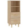 vidaXL Skjenk sonoma eik 34,5x34x90 cm konstruert tre
