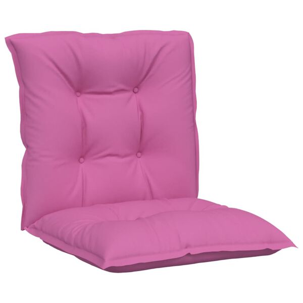 vidaXL Stolputer med lav ryggst&oslash;tte 2 stk rosa 100x50x7 cm stoff