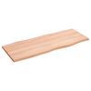 vidaXL Bordplate lysebrun 100x40x2 cm behandlet eik naturlig kant