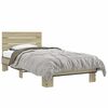vidaXL Sengeramme sonoma eik 75x190 cm konstruert tre og metall