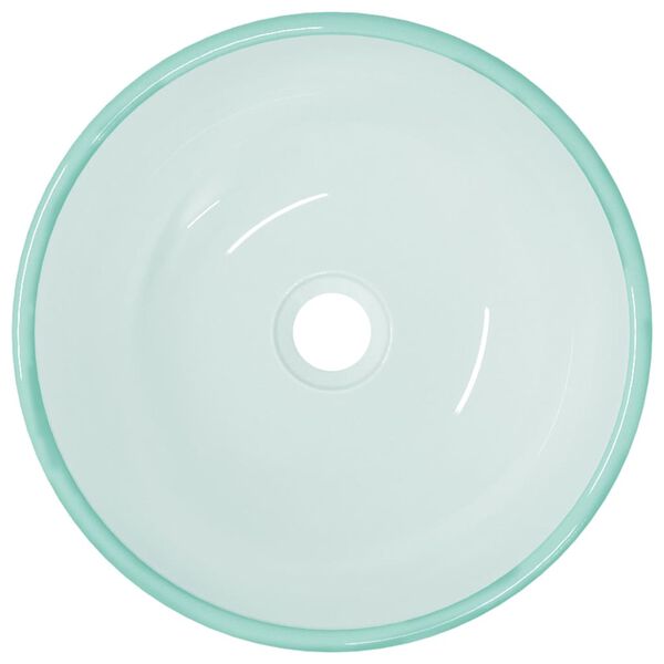 vidaXL Servant herdet glass 35x12 cm frostet