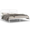 vidaXL Sengeramme i metall med hodegavl hvit 193x203 cm