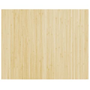 vidaXL Teppe rektangul&aelig;r lys naturell 80x100 cm bambus