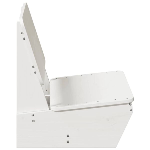 vidaXL Hagestol hvit 60x64x70,5 cm heltre furu