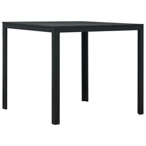 vidaXL Salongbord svart 78x78x74 cm HDPE treutseende