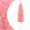vidaXL Kunstig Slankt Jule Tre 150 cm 150 LED-lys Varmhvit