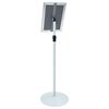vidaXL Pedestal plakatstativ s&oslash;lv 33 x 33 x 126 cm PVC og st&aring;l