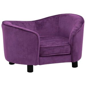 vidaXL Hundesofa burgunder 69x49x40 cm plysj