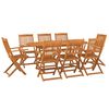 vidaXL Hagespisegruppe 9 deler 180x90x75 cm heltre akasie