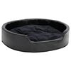 vidaXL Hundeseng svart 79x70x19 cm plysj og kunstig l&aelig;r