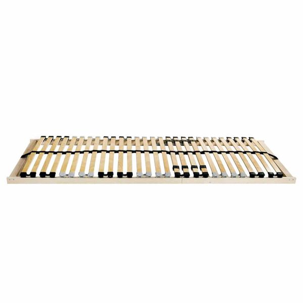 vidaXL Lamelbunn Brun 90 x 190 cm Massiv bøk