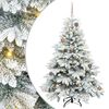 vidaXL Kunstig juletre med 150 LED med stativ Hvit 150 cm PE og PVC