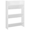 vidaXL Veggskoskap h&oslash;yglans hvit 60x18x90 cm sponplater