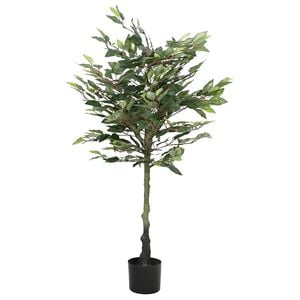 vidaXL Kunstig fikentre 480 blader 130 cm gr&oslash;nn