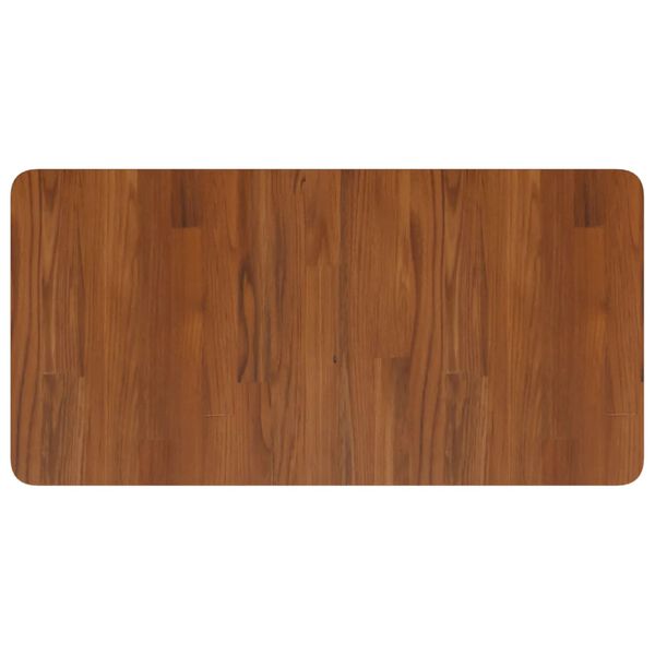 vidaXL Benkeplate til bad m&oslash;rkebrun 80x40x2,5 cm behandlet heltre