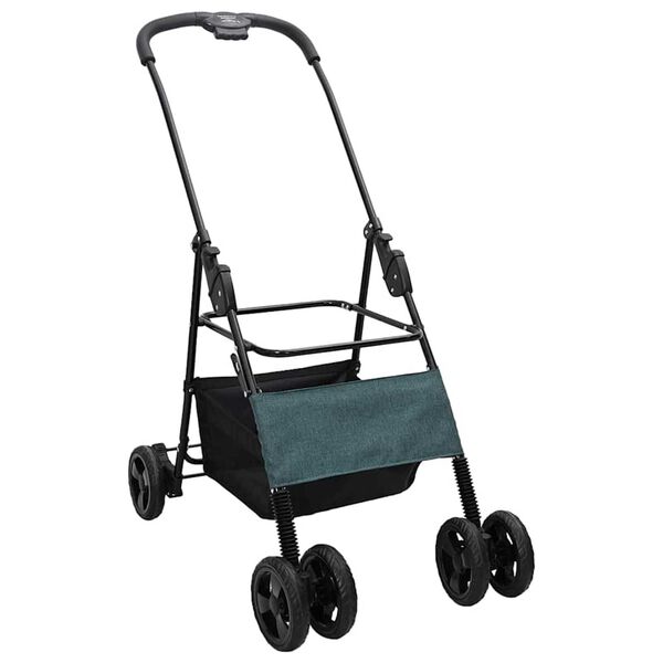 vidaXL Sammenleggbar kjæledyrvogn Justerbar grønn 81 x 47 x 99 cm