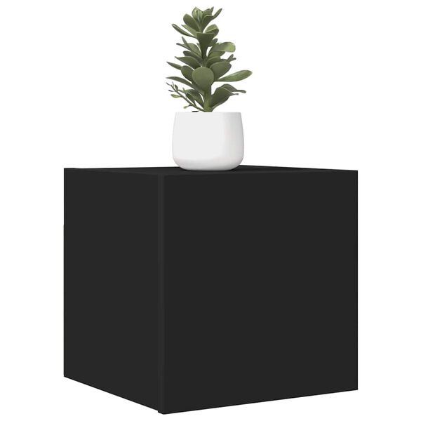 vidaXL Vegghengte TV-benker 2 stk svart 30,5x30x30 cm