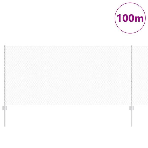 vidaXL Gjerde med stolpe s&oslash;lv 1 x 100 m St&aring;l