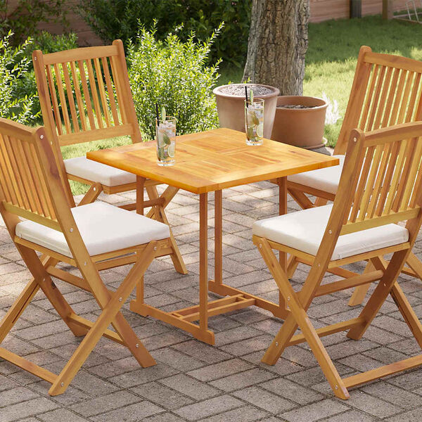 vidaXL Bordplate heltre teak 70x70x2,5 cm