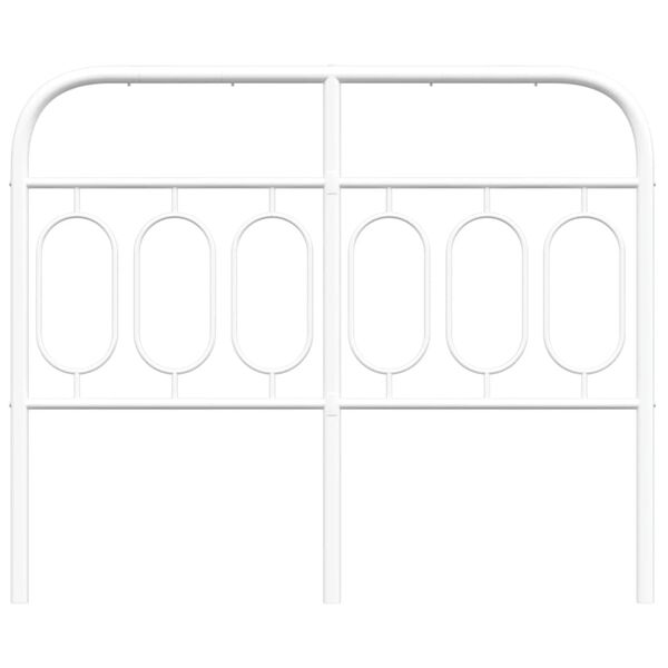 vidaXL Sengegavl i metall hvit 120 cm
