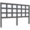 vidaXL Sengegavl gr&aring; 156x4x100 cm heltre furu