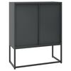 vidaXL Highboard antrasitt 80x35x100 cm st&aring;l