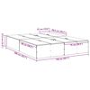 vidaXL Seng med lagring Røkt eik 150 x 200 cm Konstruert tre
