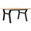 vidaXL Salongbord Y-ramme 80x80x45,5 cm heltre furu og st&aring;l