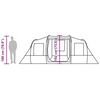 vidaXL Tunneltelt for camping 4 personer brun vanntett