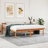 vidaXL Seniorseng voksbrun 160x200 cm heltre furu