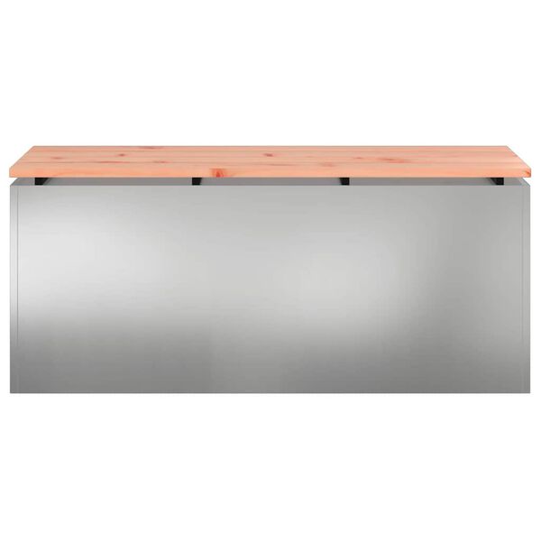 vidaXL Hagebenk s&oslash;lv 100 x 40 x 43 cm Galvanisert st&aring;l