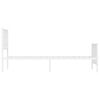 vidaXL Sengeramme i metall med hode- og fotgavl hvit 100x190 cm