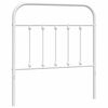 vidaXL Utskiftbar sengegavl i metall hvit 80 cm