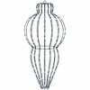 vidaXL Julefiniallys 320 LED-lys Kaldhvit Diam. 40 x 75 cm