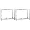 vidaXL Dekkstativer 2 lag 2 stk s&oslash;lv 110x40x110 cm st&aring;l