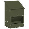 vidaXL Hønsefutteral Olivengrønn 21 x 16 x 33 cm Kaldvalsget Stål
