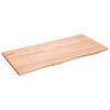 vidaXL Benkeplate til bad lysebrun 100x50x2 cm behandlet heltre