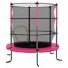 vidaXL Trampoline med sikkerhetsnett 140x160 cm rosa