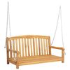 vidaXL Svingbenk 114 x 61 x 61,5 cm Massivt Teaktre Naturlig
