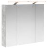 vidaXL Baderomsspeilskap Betonggr&aring; 80 x 14.5 x 70 cm Konstruert tre