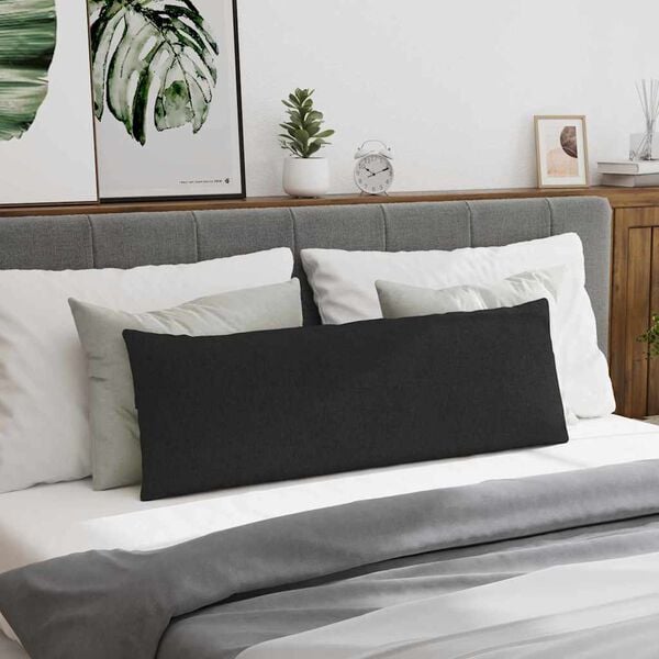 vidaXL Sofaputer 2 pcs Svart 120 x 40 cm stoff