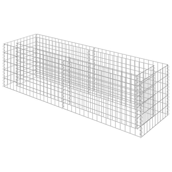 vidaXL Gabion h&oslash;ybed galvanisert st&aring;l 180x50x50 cm