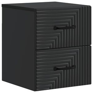 vidaXL Vegghengt Nattbord Svart 34,5 x 33 x 40 cm Konstruert tre